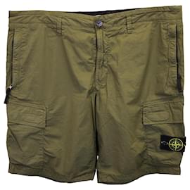 Stone Island-Stone Island Cargo Shorts in Olive Cotton-Green,Olive green