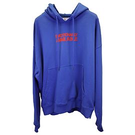 Off White Off-White Emotionally Available Kapuzenpullover aus blauer Baumwolle Blau