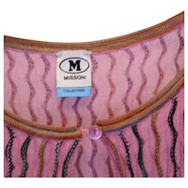 M Missoni-M Missoni Textured Sleeveless Mini Dress in Pink Viscose-Pink