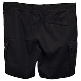 Stone Island-Stone Island Cargo Shorts in Black Cotton-Black