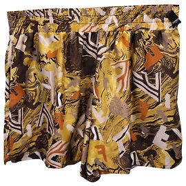 Fendi Printed Shorts in Yellow Silk Yellow