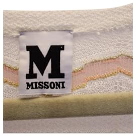 M Missoni-Robe à rayures ondulées M Missoni en viscose blanche-Blanc