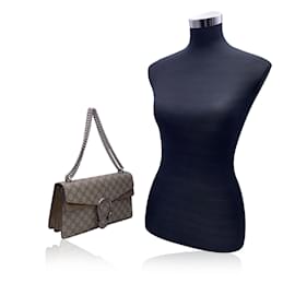 Gucci-Monogram GG Supreme Canvas Small Dionysus Shoulder Bag-Beige