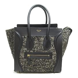 Autre Marque-Micro Luggage Tweed Tote-Other