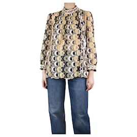 Autre Marque-Multi anglaise broderie blouse - size UK 12-Multiple colors