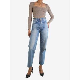 Céline-Blue straight-leg jeans - size UK 6-Blue