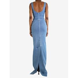 Alexander Wang-Blue sleeveless maxi denim dress - size UK 6-Blue