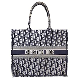 Christian Dior-Blue 2019 oblique book tote - size-Blue