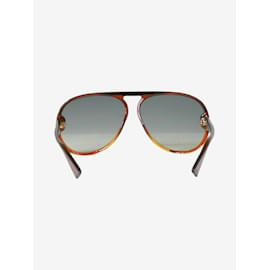 Christian Dior-Brown aviator sunglasses-Brown
