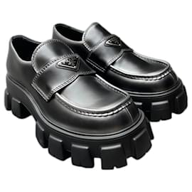 Prada-Prada Monolith Loafers-Black