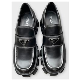 Prada-Prada Monolith Loafers-Black