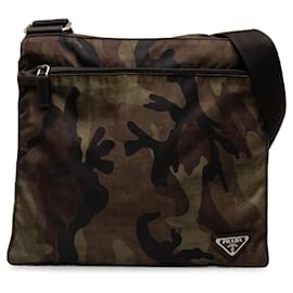 Prada-Prada Brown Tessuto Camouflage Crossbody Bag-Brown