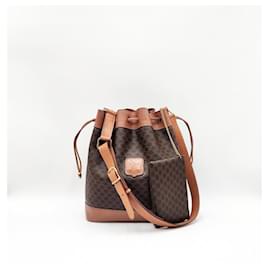 Céline-Sac Seau Céline avec cordon de serrage et pochette-Marron