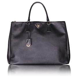 Prada-Black Saffiano Lux Tote Bag-Black