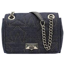 Jimmy Choo-Denim Helia Star Bag-Blue