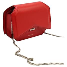 Givenchy-Borsa rossa con patta tagliata a fiocco-Rosso