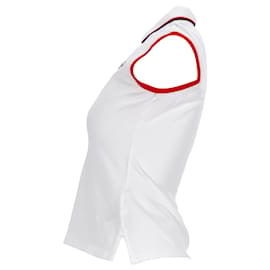 Tommy Hilfiger-Polo en coton sans manches pour femme-Blanc