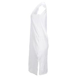 Tommy Hilfiger-Tommy Hilfiger Damen-Tankkleid mit Logo-Print aus weißer Baumwolle-Weiß