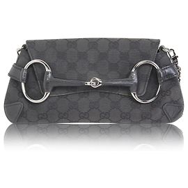 Gucci Mini borsa a tracolla in tessuto monogramma Nero