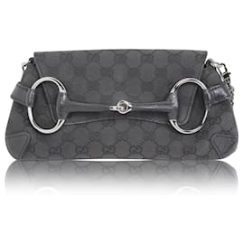 Gucci-Mini borsa a tracolla in tessuto monogramma-Nero