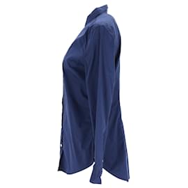 Tommy Hilfiger-Womens Stretch Cotton Regular Fit Shirt-Navy blue