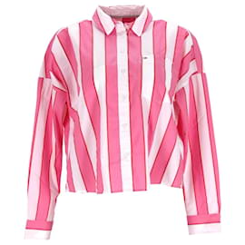 Tommy Hilfiger-Womens Cropped Stripe Shirt-Multiple colors