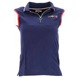 Tommy Hilfiger-Tommy Hilfiger Womens Sleeveless Cotton Polo in Blue Cotton-Blue