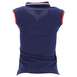 Tommy Hilfiger-Tommy Hilfiger Polo de algodón sin mangas para mujer en algodón azul-Azul