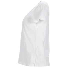 Tommy Hilfiger-T-shirt à logo en pur coton pour femme-Blanc
