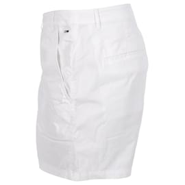 Tommy Hilfiger-Pantaloncini da donna in cotone aderenti essenziali-Bianco