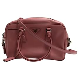 Prada-Light Pink Saffiano Lux Petalo 1 handbag/ Crossbody Bag-Pink