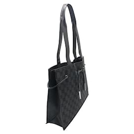 Gucci-Black Monogrammed Drawstring Shoulder Bag-Black