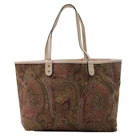Etro-Colorful Fabric/ Pink Leather Reversible Tote Bag-Multiple colors,Other