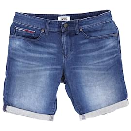 Tommy Hilfiger-Pantaloncini slim fit in denim da uomo-Blu