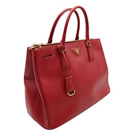 Prada-Red Galleria Saffiano Leather Bag-Red