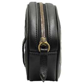 Gucci-Black GG Marmont Oval Belt Bag-Black