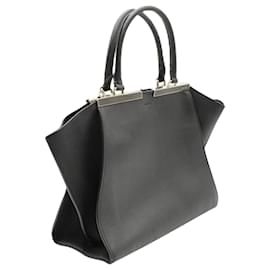 Fendi-black 3Sac à main Jours en cuir-Noir