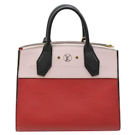Louis Vuitton-Red and Pale Pink City Steamer Hand Bag 2017-Red