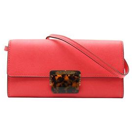 Michael Kors Portefeuille corail/Pochette Avec Sangle Orange Corail