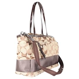 Coach-Coach Signature Baby Bag Tote-Brown