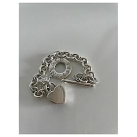 Tiffany & Co-Pulseira de prata da Tiffany and Co com cadeado-Prata