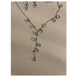 COLLANA E ORECCHINI SWAROVSKI CON CUBI DI CRISTALLO Argento Bianco