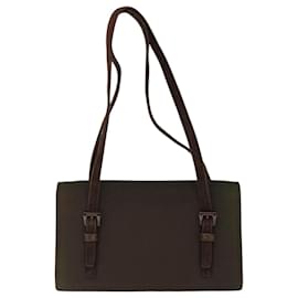 Prada-PRADA Shoulder Bag Nylon Brown Auth bs11805-Brown