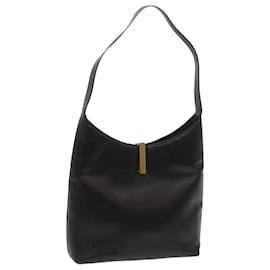 Gucci-GUCCI Shoulder Bag Leather Black Auth bs11706-Black