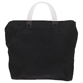 Prada-PRADA Hand Bag Nylon Black Auth 65839-Black