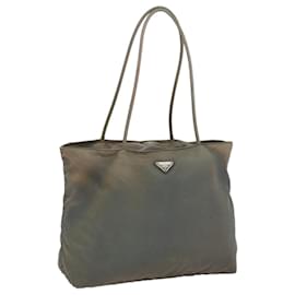 Prada-PRADA Tote Bag Nylon Brown Auth 66135-Brown