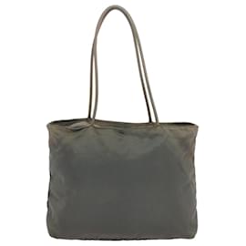 Prada-Prada Tote Bag Nylon Brown Auth 66135-Marrom
