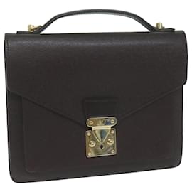 Louis Vuitton-LOUIS VUITTON Taiga Monceau 28 Hand Bag 2way Acajou M32062 LV Auth yk10600-Brown