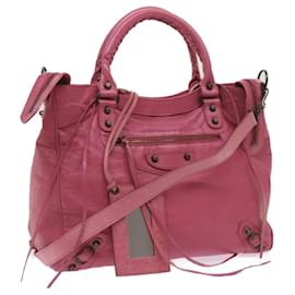 Balenciaga-BALENCIAGA Die Vero Handtasche aus Leder 2Weg Rosa 235216 Auth bin5766-Pink