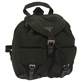 Prada-PRADA Backpack Nylon Green Auth 66077-Green